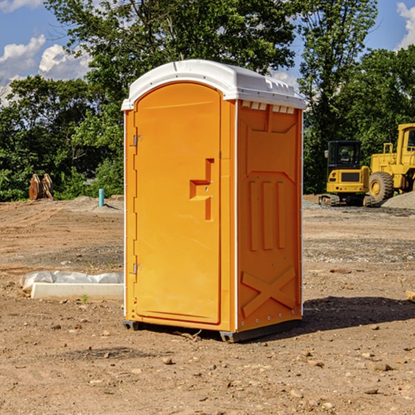 how often are the porta potties cleaned and serviced during a rental period in Wilburton